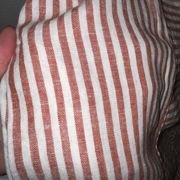 Harper Orange and White Striped Dress with Button Back - Picture 9 of 11